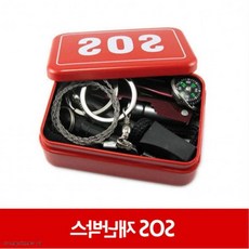 캠핑 등산 생존키트 SOS 재난 박스 응급 구호용품 휴대용 나침반 부싯돌 멀티툴, 1개, 상세페이지 참조