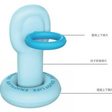 加厚大型一鍵充氣游泳池 室內外通用 家庭戲水泳池, 藍色投籃架, 1套