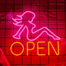 PPZ OPEN 네온사인 오픈 간판 분위기 조성 USB 전원 조광 가능