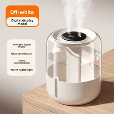 6.8L 대용량 가습기 듀얼 스프레이 USB 가정용 무소음 공기 (사무실 및, 01 Digitaldisplay beige