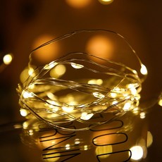 버튼 점등 점멸 속도 조절이 가능한 LED 와이어 전구 [KC인증], 10구/0.5M(전지포함), 02.화이트, 1개