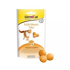 德國竣寶 GIMPET 貓咪化毛亮毛潔牙點心系列 (起司球/薄荷錠/多種口味), 三合一維他命錠40g, 40g, 1個