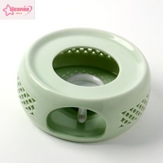 서락 힐링퓨어 도자기 티워머(민트) 워머받침대