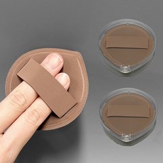 포포라운지 대왕 쿠션 퍼프 메이크업 모찌 스펀지 빅사이즈 퍼프 케이스 포함, 2개, 헤이즐넛