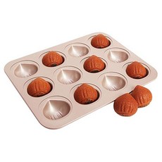 밤 모양 팬 12구 상하이 버터떡틀 밤팬, 1개