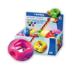 리라 그루브 연필깍이 1구 점보전용 굵은연필용 색상랜덤발송