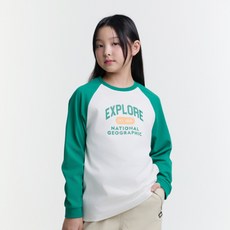 내셔널지오그래픽 키즈 K251UTS920 래글런 긴팔티 GREEN 243816