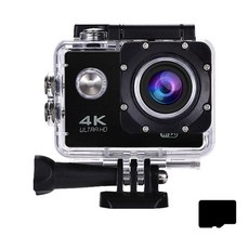 F60R款 WIFI高畫質防水運動攝影機 4K照相 防水外殼 遙控器操作, 防水攝影機(單機) 加購32G記憶卡