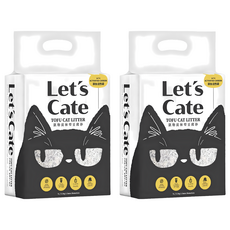 Let's Cate 混和型豆腐砂, 2包, 7L, 活性碳味