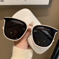 DFMEI 新款大臉顯瘦墨鏡女高級感奶白色時尚太陽眼鏡出遊防曬太陽鏡