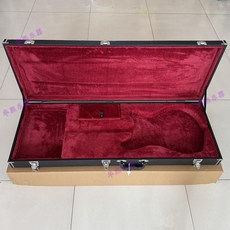PRS 케이스 하드 일렉기타 공연 스퀘어 연습용 상자 사각 레드+블랙, 02. 블랙+블랙