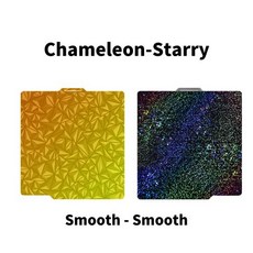 밤부랩 P2S 빌드 플레이트 PEI 텍스처드 PET 스무스 스프링 스틸 시트 밤부랩 P2S A1 P1 X1 핫 베드 3D 프린터 액세서리, 257x257mm, 17)Chameleon-Starry