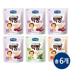 일동후디스 아이얌 유기농 쌀과자 떡뻥 6개 혼합, 1세트, 30g, 백미1 + 자색4 + 시금치1
