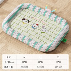 新品狗窩夏天涼窩雙面狗墊子貓窩寵物睡墊涼蓆可摺疊狗墊子冰墊, 1個, 粉綠電視機款