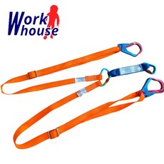 Work house 背負式防墜器安全吊帶，雙鋁大鈎扁帶緩衝包鋁O環, 1個