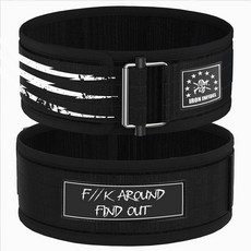 Iron Infidel EVA 역도 벨트 - 10.2cm4인치 너비의 셀프 잠금 체육관 벨트 남성 및 여성용 스쿼팅 데드리프트 파워리프팅 운동 피트니스 및 크로스핏을, X-Small, FAFO