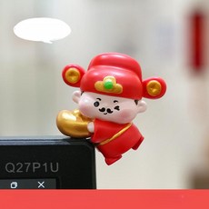 귀여운 대형 화이트 구스 디스플레이 장식 사무실 인테리어 선물, 1개, 부의 신 보물