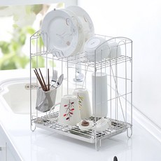 台灣製造＊304不鏽鋼廚房碗盤架 流理台收納架 風格輕盈 清爽美觀 不銹鋼置物架 廚房收納架 盤架, 1個, 不鏽鋼