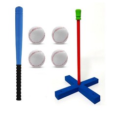 야구배트 소프트볼 스폰지 방망이 연습용 학생 훈련 놀이 취미 입문 초보, E.대형 블루 세트