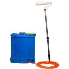 전동 페인트 롤러봉 도색 롤러 코팅 코팅기 기계 페인트롤러봉, 3. 10m관+5롤러+4인치브러시(배터리없음), 1개