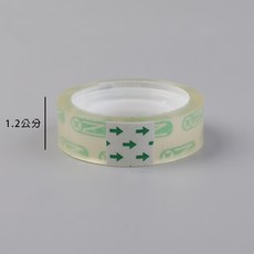 透明膠帶12mm 居家 小膠帶 OPP超透明事務膠帶 小膠帶台專用 學生文具, 1個, 寬度1.2公分/卷