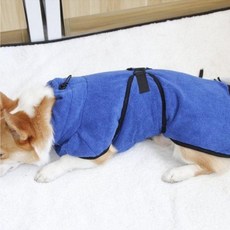 강아지 펫 목욕타월 고양이 가운 수건 타올 극세사 S, S_네이비