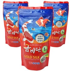 금비단 1호 120g 금붕어 잉어 사료 먹이 밥, 3개