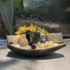 드라이아이스 접시 플레이팅 대형 사시미 그릇 얼음, 1개, A. 미국 애프터눈 티 차 브레이크 회의 케이크 케이크