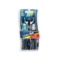 日本KAI貝印axia男士修容刮鬍刀組, 1個, AX-5SE(刀柄1入+替換刀片5入)盒