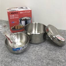 PERFECT 金緻316隔熱圓形便當盒組 3件組 台灣製, 1個, 金緻14+ 12cm碗+王漾316台匙
