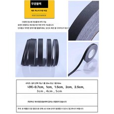 띠시트지 띠벽지 몰딩 셀프 리폼 접착식 인테리어 문틀, 무광블랙