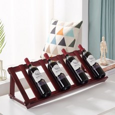 와인 랙 진열장 거치대 보관 원목 샴페인 보틀랙 홀더 받침대, 1개, 8병 76cm 길이 와인 레드
