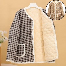 도모아 따뜻한 꽃무늬 긴팔 겨울 퀼팅 점퍼 촌캉스 레트로 자켓 패션 옷 꽃무 늬긴팔 어르신긴팔 할머니