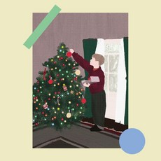 나홀로 집에 크리스마스 포스터 세트 장식 카페 분위기 영화 침실 숙소 탁자 위에 선물 그림, 30x21cm, 7