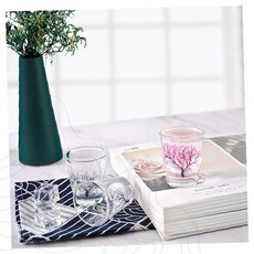 캠핑 야외 감성 온도 변화 색상 전환 벚꽃 무늬 소주 술잔 투명 유리 컵 각인, 상세페이지 참조, 1개