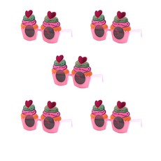 파티안경 생일안경5개입 선글라스 컵케익안경 유니콘안경, [CB_01_21]컵케익_핑크(글리터)5개입