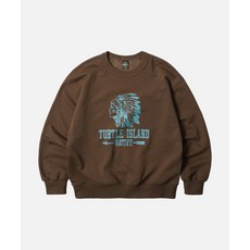 프리즘웍스 TURTLE ISLAND SWEAT셔츠 브라운