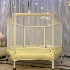 IW 트램폴린 2인용블루 1450X900X95to127스틸외, 1, F. 안전망 트램폴린 미색 125x88cm