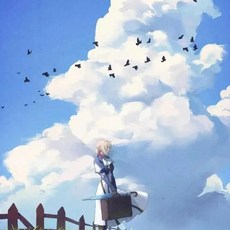 스터드드 바이올렛 에버가든 애니메이션 레트로 페인팅 프린트 거실용 벽장식 그림, 1. E23