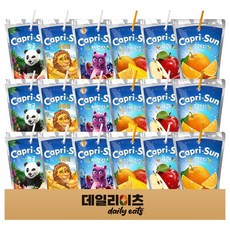 카프리썬 6가지맛 3개씩 18개입 기획세트 (사과 오렌지 오렌지망고 펀알람 사파리 정글), 1세트, 200ml