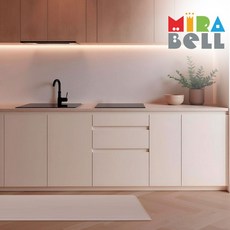 [미라벨] 프리미엄 릴렉스 싱크대 발매트 TPU 발편한 주방매트 발판 싱글, 끄레베이지, 1개