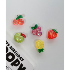 글리터과일 사과 토마토 포도 앵두 신발파츠 신발장식 5p