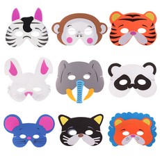EVA 동물가면 고양이 토끼 호랑이 연극 역할 구연동화, 사자, 1개