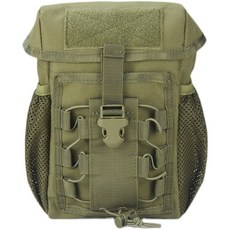 1000D 戶外登山騎行 多功能水壺掛包 EDC 收納 MOLLE 醫療戰術工具包, 綠色