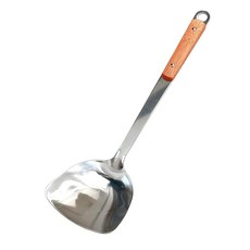 아웃도어용 BBQ용 프라이팬 리턴 우드 그립 목제 그립 스테인리스제 37cm SD-FLYRETURNER37, 01 Black, 02 37cm