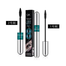 QIC 琦妮彩 雙效4D睫毛膏 防水纖長捲翹自然濃密 2in1睫毛膏, 1個, 中文包裝