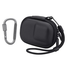 Flymile DJI Osmo 액션 5 프로/4/3용 휴대용 케이스 GoPro용 소형 보관 가방 Insta360 에이스/에이스 프로/2용 PU 하드 여행 보호 케이스 손목, Black