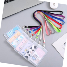 똑딱이 명찰 케이스 줄포함, 단품