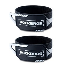 야간 빛 반사 안전 각반 발목 밴, 블랙, 1세트