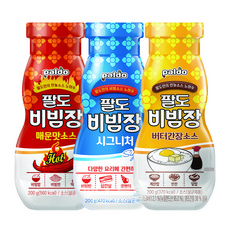 팔도 비빔장 시그니처 200g + 버터간장소스 200g + 매운맛소스 200g, 600g, 1세트